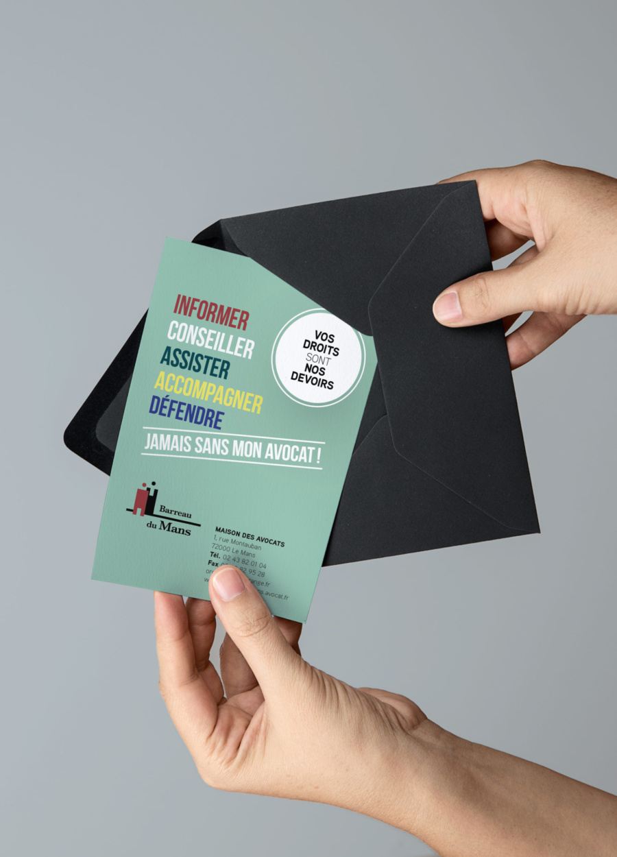 ordre des avocats carte postale helene laforet graphiste